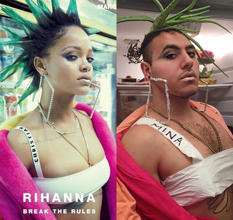 Rihanna Autors: Fosilija Puisis smieklīgi un precīzi parodē pop zvaigžņu fotoattēlus
