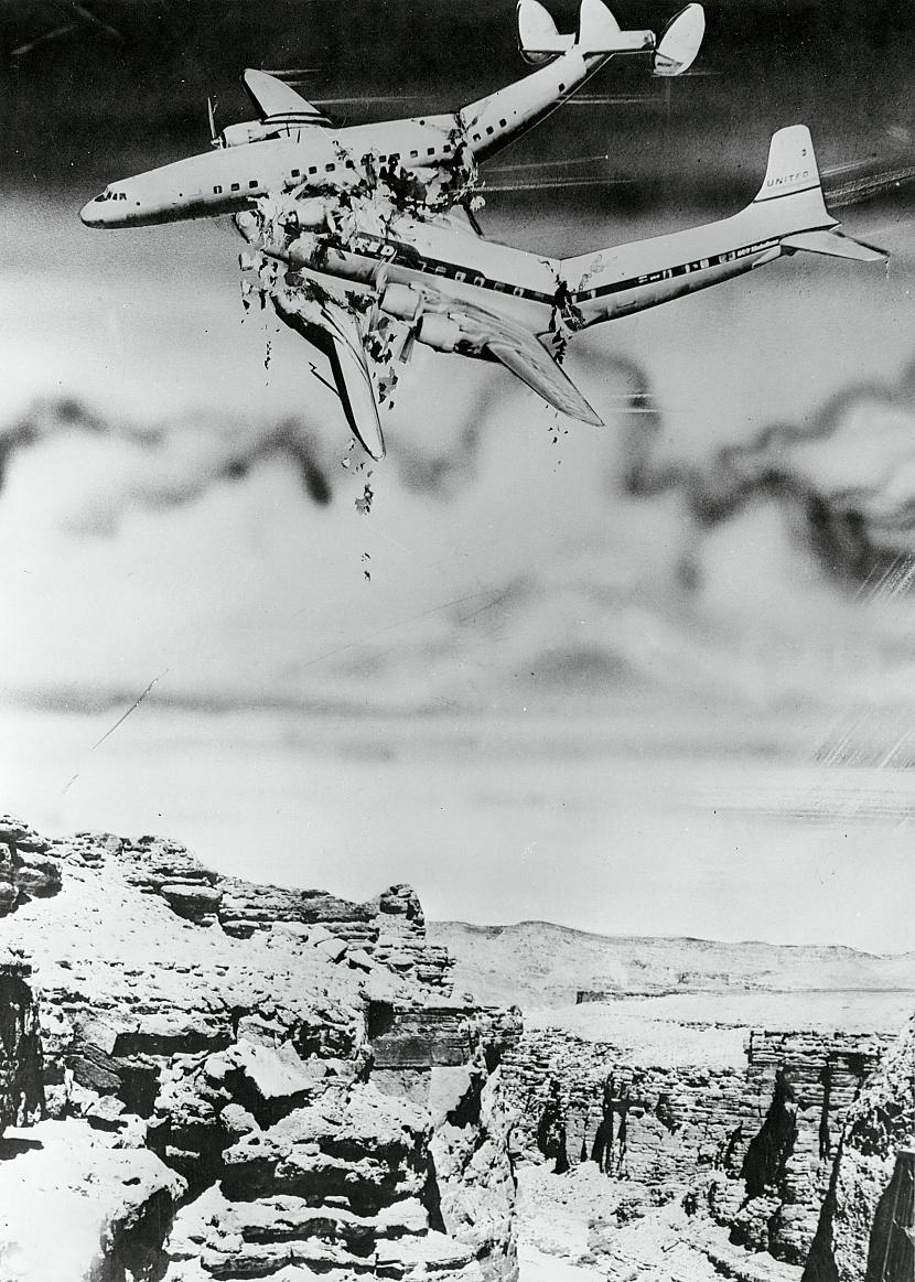 Sadursme virs Lielā kanjona... Autors: Testu vecis Komerciālo lidaparātu katastrofu bildes (Piecdesmitie)