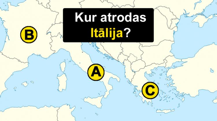 Tests: Vari iegūt šajā Eiropas ģeogrāfijas testā vismaz 8 punktus no 10?