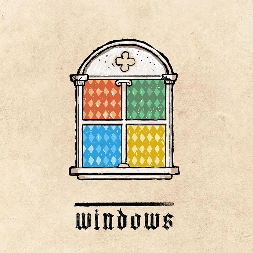 Windows Autors: Zibenzellis69 Dizainere parādīja, kādi būtu uzņēmumu logotipi, ja tādi pastāvētu viduslaikos