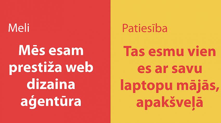 12 meli, ko dizaineri stāsta saviem klientiem