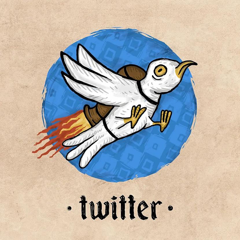 Twitter Autors: Zibenzellis69 Kā izskatītos slaveni uzņēmumu logotipi, ja tos gleznotu viduslaiku mākslinieki