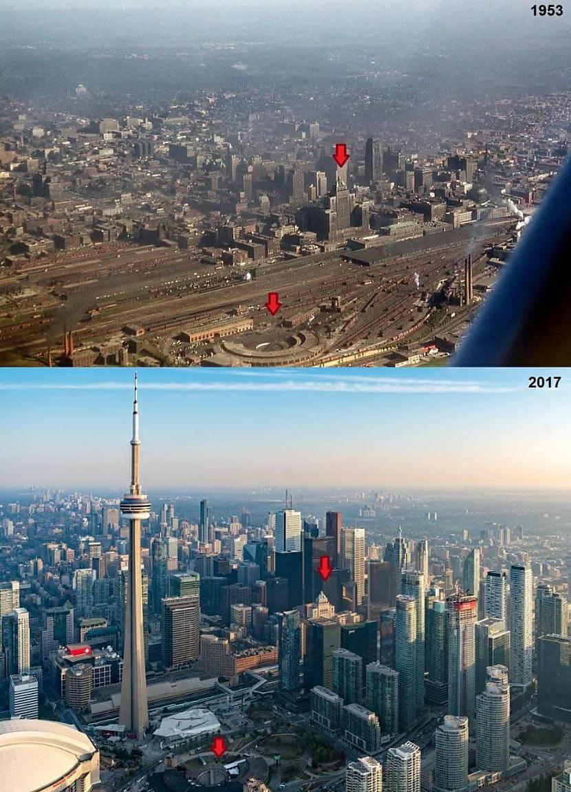 PIlsētas centrs Toronto Kanāda... Autors: Lestets Foto: Kā laika gaitā ir mainījušās dažādas pilsētas?