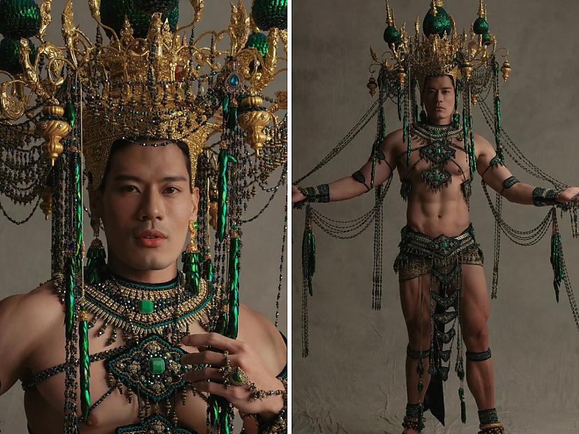 Taizeme Autors: Zibenzellis69 Vīriešu skaistums: 17 koši ''tautastērpi'' no konkursa Mister Global 2022