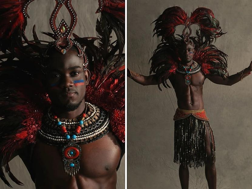 Haiti Autors: Zibenzellis69 Vīriešu skaistums: 17 koši ''tautastērpi'' no konkursa Mister Global 2022