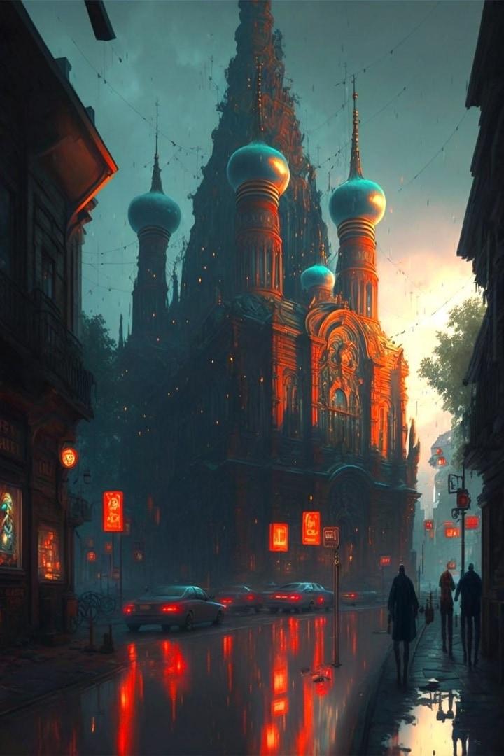 Krievija Autors: Zibenzellis69 Mākslīgā intelekta skatījumā: kādas varētu izskatīties valstis, pilsētas nākotnē