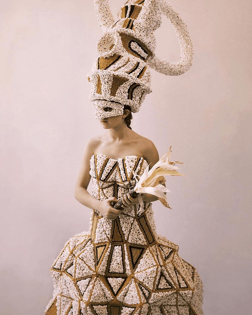 Kukurūzas ir lauka karaliene Autors: Zibenzellis69 17 tērpi, ko no dabīgiem materiāliem izgatavoja Brazīlijas māksliniece Melissa