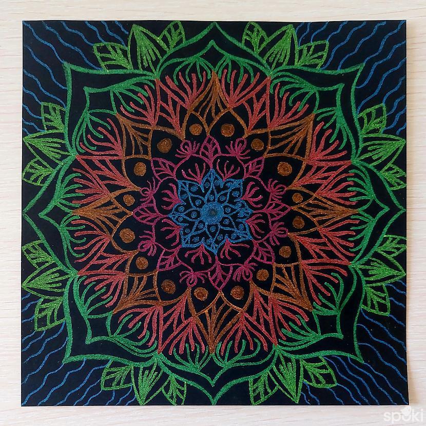 Mandala  Neon Night Flower ... Autors: Anda.Mandala Manas zīmētās un gleznotās mandalas 🪷