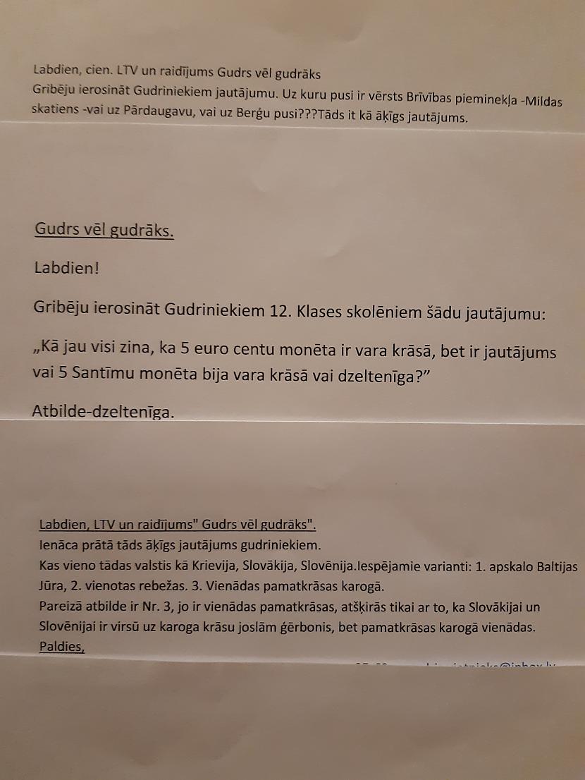 Daži āķīgi jautājumi... Autors: Andris Vietnieks B fails, dažādie priekšlikumi...