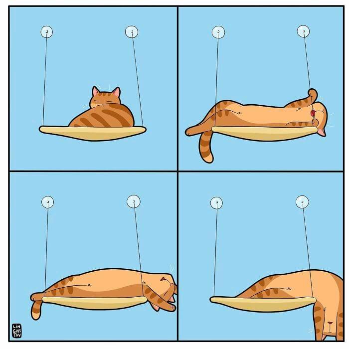 Cīņa ar gravitāciju Autors: Zibenzellis69 16 aktuāli komiksi, kas tev pastāstīs, kāda ir dzīve, ja tev mājās ir kaķis
