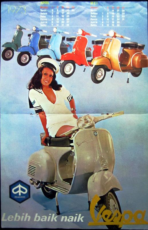 Pjadžio iesniedza Vespa... Autors: Zibenzellis69 Vespa: vecākās reklāmas un slavenību šarms uz šiem klasiskajiem motorolleriem