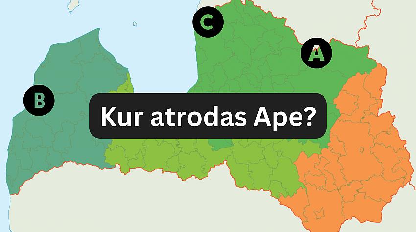 Tests: Vai tu vari pareizi atbildēt, kurā no 3 vietām atrodas dotā pilsēta?