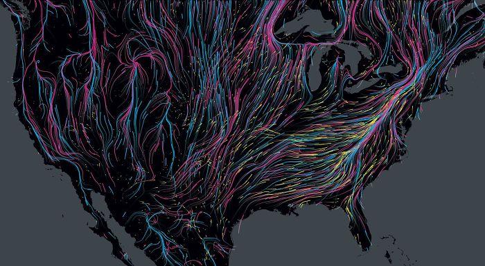 Ziemeļamerikas dzīvnieku... Autors: Lestets 20 interesantas kartes, kas ļaus uz pasauli paskatīties mazliet citādāk